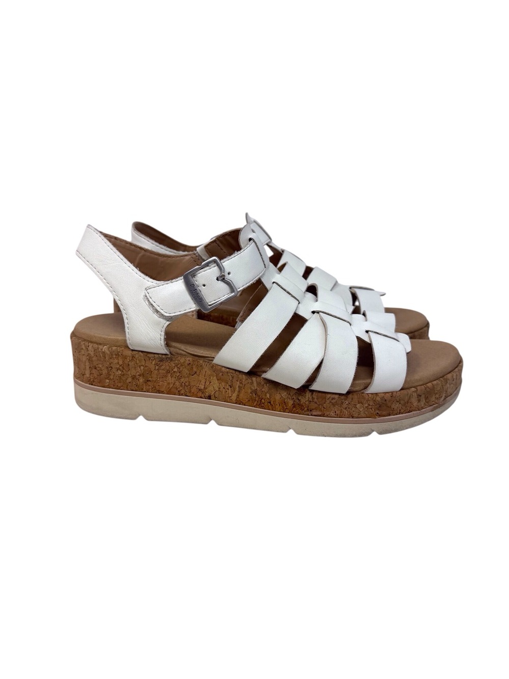 Dr. Scholl's ‘Only You’ Platform Wedge Sandal strappy white women’s size 9